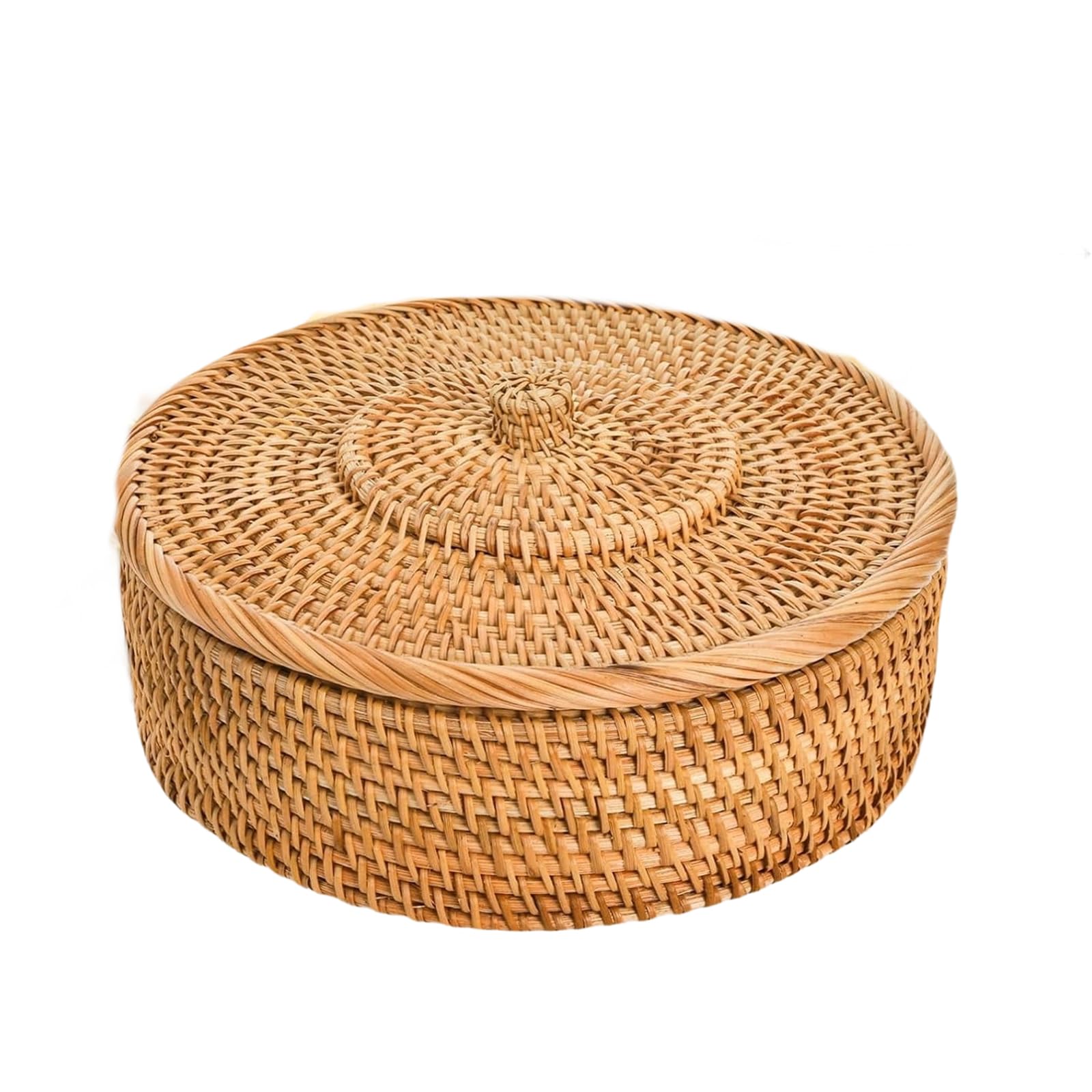 Soporte grande para pan plano tejido de 10.2 pulgadas con forro de tela extraíble para desayuno y pastelería, cesta de almacenamiento decorativa