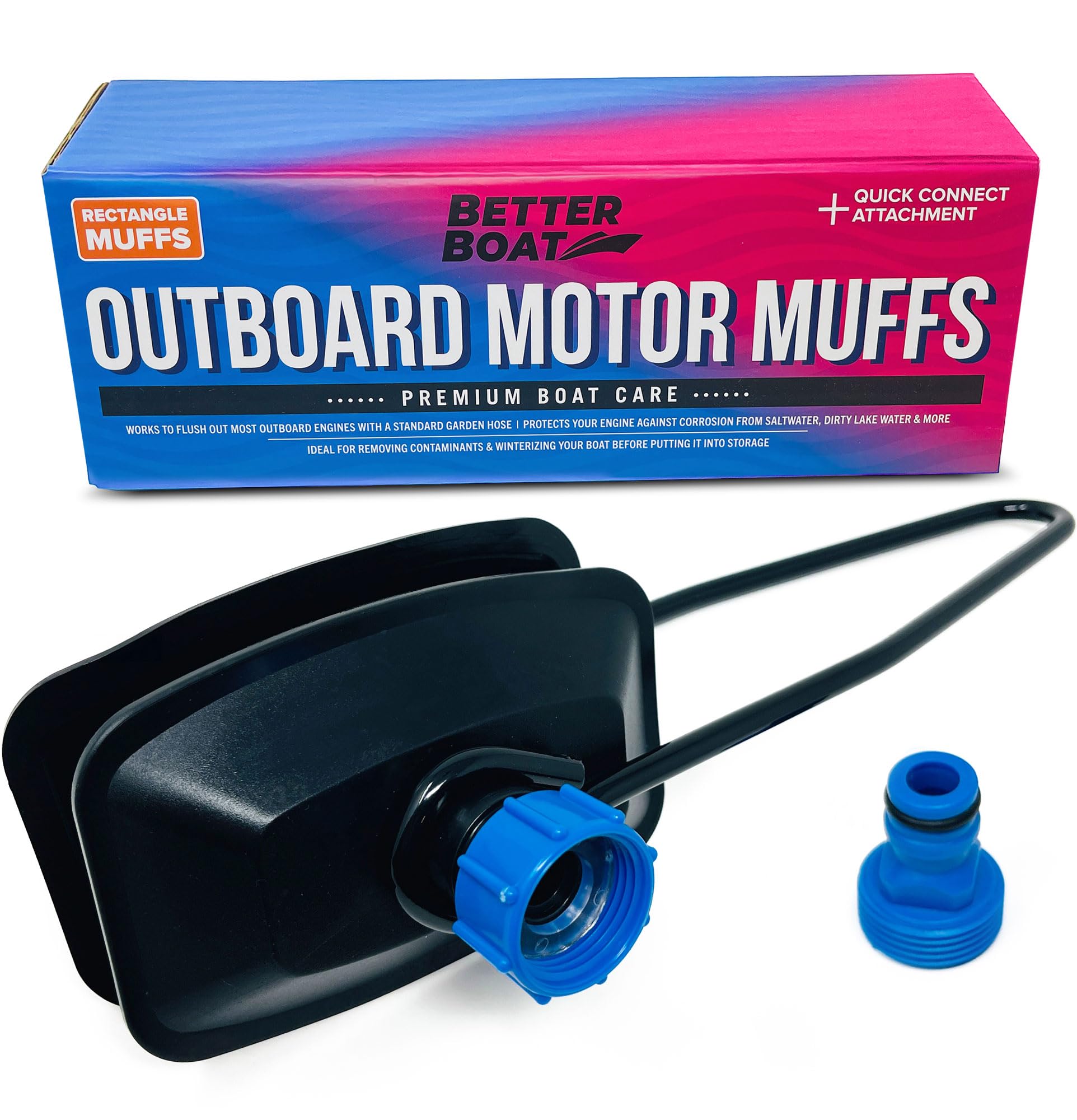 Outboard Motor Muffs Rectangle, Boat Motor Water Muffs Ear Flusher