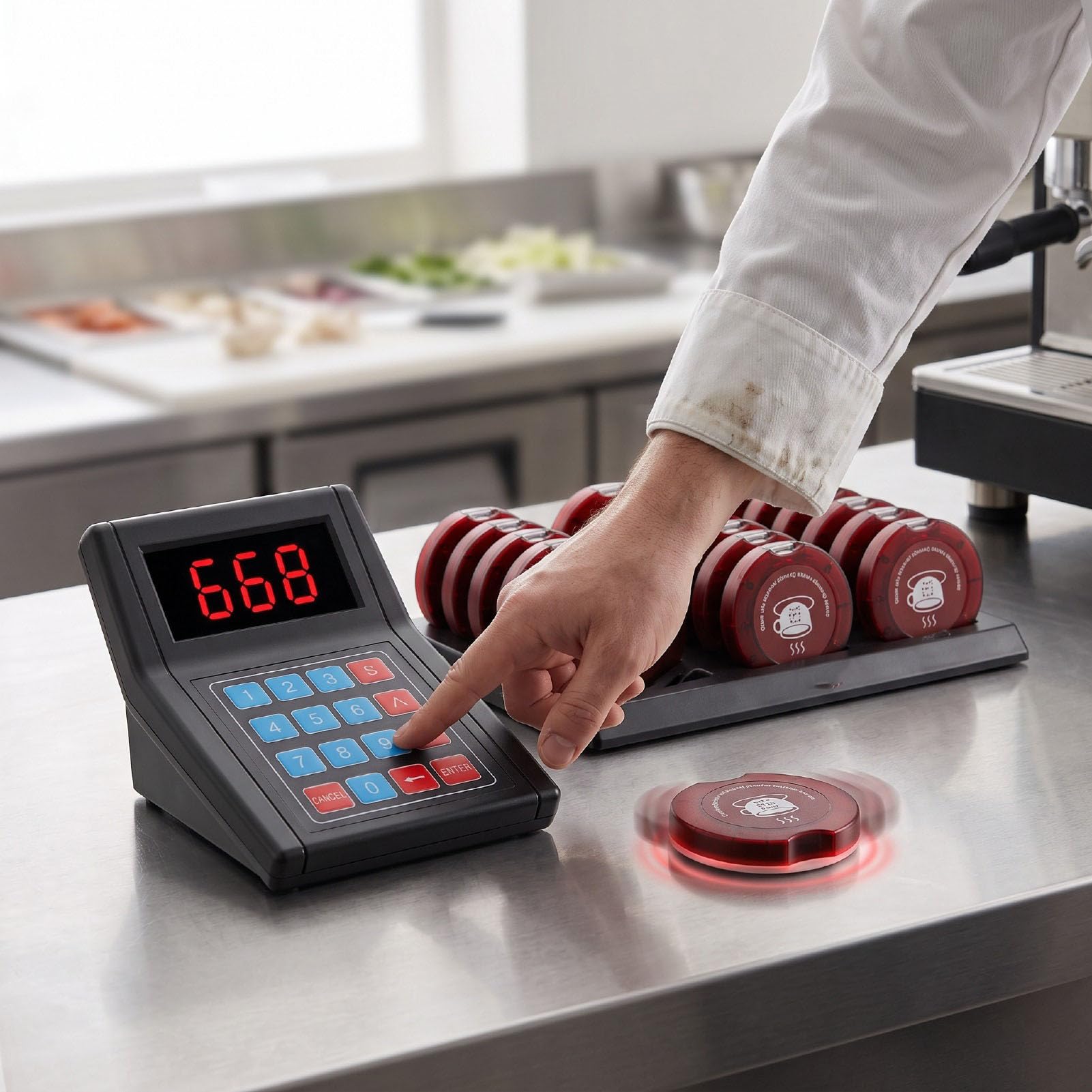 Système Téléavertisseur Restaurant Rechargeable 30