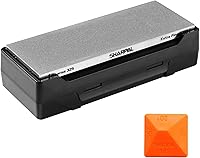 SHARPAL 162N Diamond Sharpening Stone: Double-Sided 325/1200 Grit Whetstone Knife Sharpener with Case, Non-Slip Base & Angle Guide (8x3 Inch)