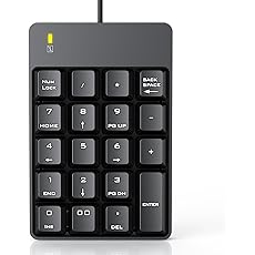 Macally USB Wired Number Pad and a Wired Computer Mouse, Increase Speed by Decreasing Fatigue