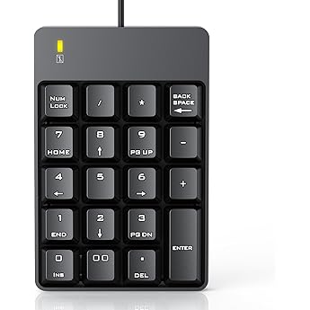 Macally USB Wired Number Pad and a Wired Computer Mouse, Increase Speed by Decreasing Fatigue
