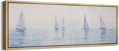 Miniatura 43 de MUDECOR Lienzo enmarcado extra grande para pared, tonos neutros suaves, naturaleza, vida silvestre, antiguo, retro, bellas ilustraciones,