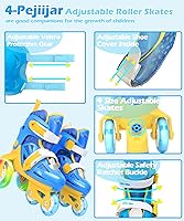 Vista 5 de Kids Quad Roller Skate,Roller Skates for Girls Boys,3-Point Balance Roller Shoes for Beginners