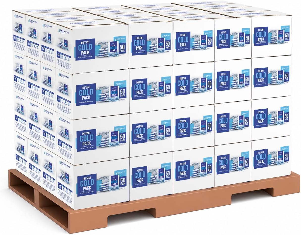 25 Pack Instant Ice Packs for Injuries, Disposable Instant Cold Pack