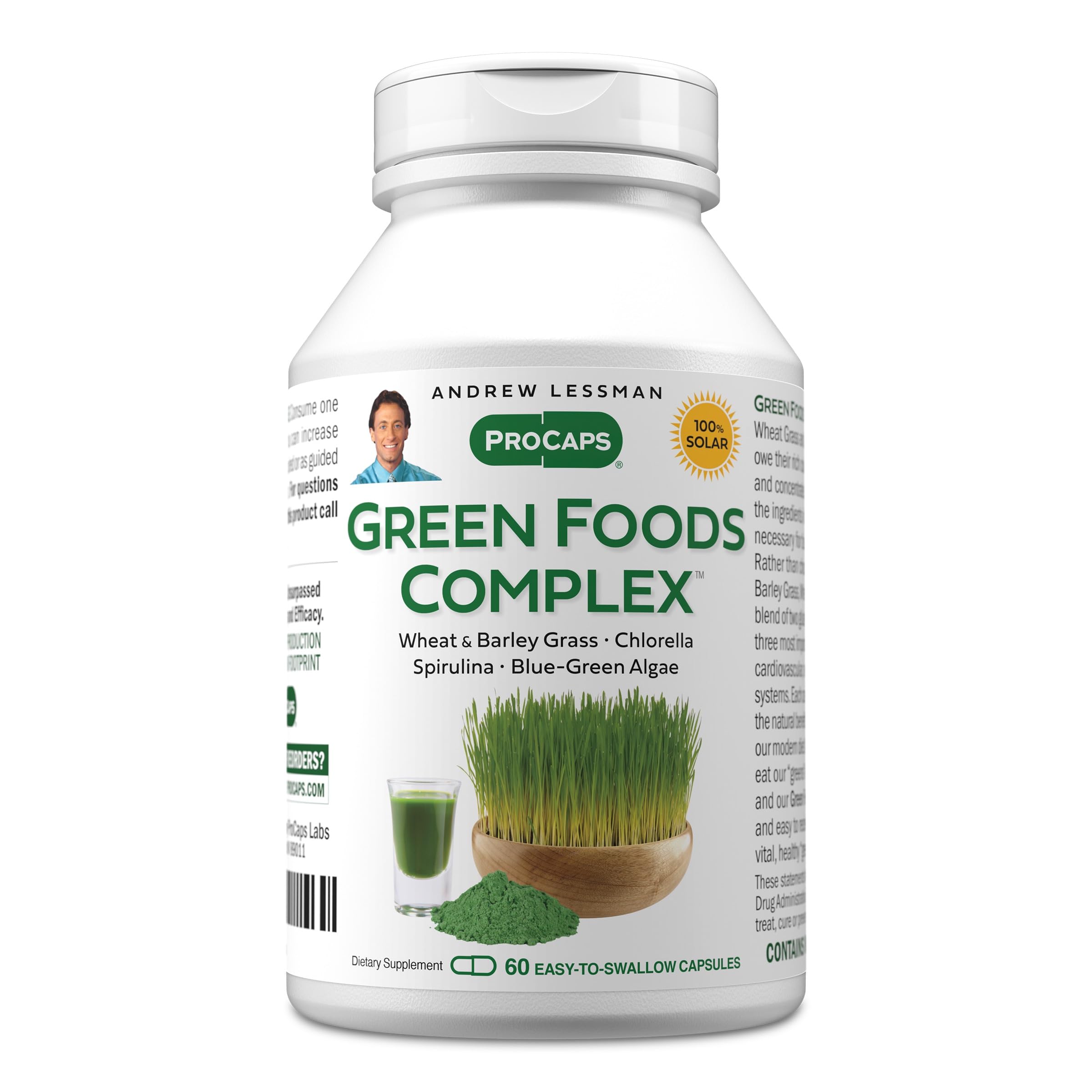 ANDREW LESSMAN ProCaps Green Foods Complex 100 mg, 60 Capsules 60 Count (Pack of 1)