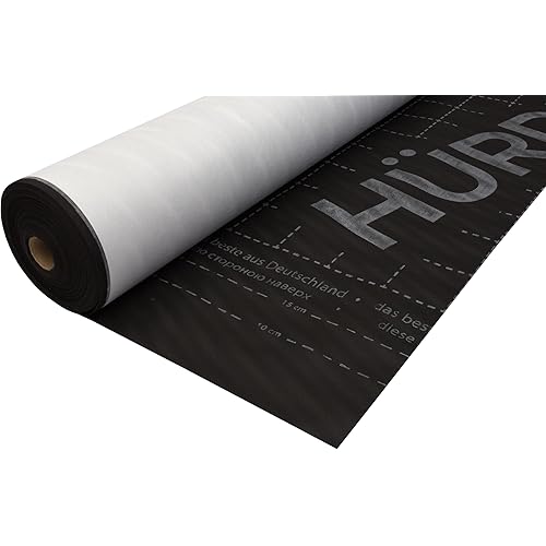 Hurdex Waterproof Membrane M115 | Polyethylene Fabric Waterproof Membrane for Tiles, Shower,Bathroom | Roof Underlayment Roll | 3- Layer Membrane | 20mils Thick | 4,6FT*40FT | 184 Sq Ft
