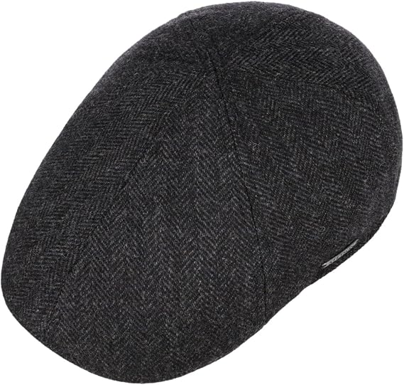 Stetson Kent Wool Ear Flaps Flat Cap for Men - Made in the EU - Flat Cap with Ear Protection - with Cashmere - Fall/Winter Ear Warmer Cap - Peaked Cap