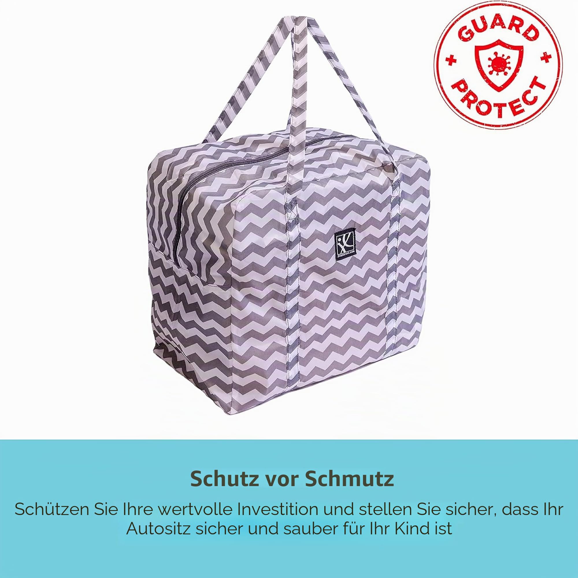 J.L. Childress Booster Go-Go Reisetasche für rückenfreie Sitze, Chevron