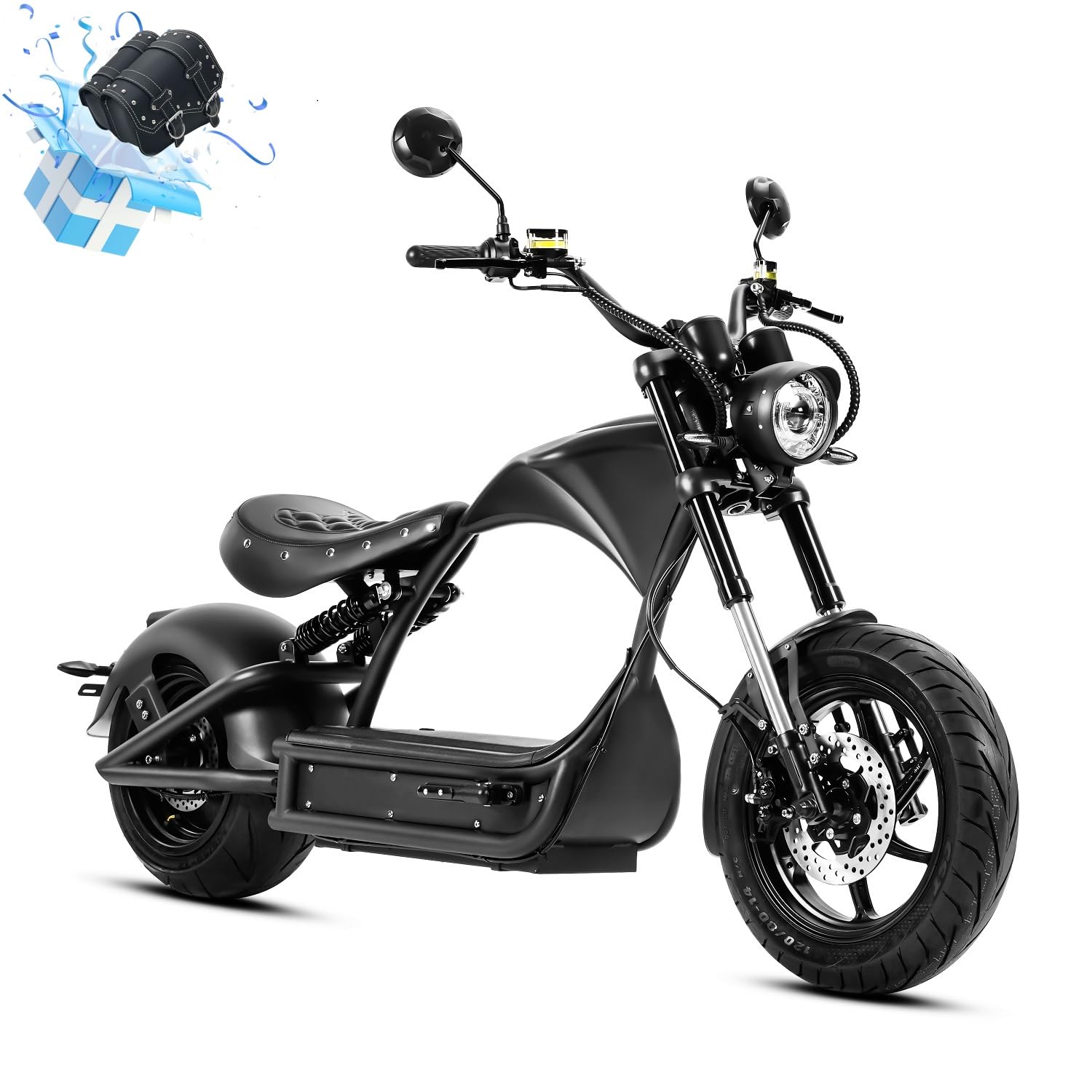 eAhora M1P Pro 4000W 50MPH Electric Motorcycle for Adults, 55 Miles 60V 42Ah Long Range Motorcycle Street Legal, Dual Suspension&Dual Hydraulic Brakes(2025 Upgrade)