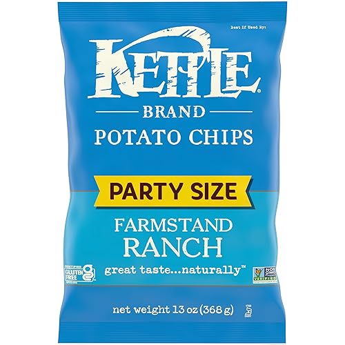 Miniatura 112 de Kettle Brand Papas fritas, corte Krinkle, chips de pepinillo de eneldo, 7.5 onzas