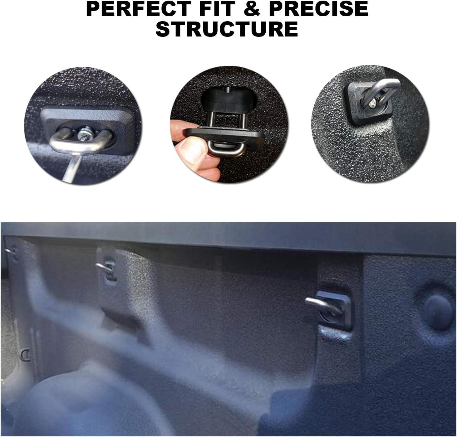 Tie Down Anchors Retractable Truck Bed Side Wall Anchors for 2007-2019 Silverado Sierra 2015-2019 Colorado & Canyon 4 Pack : Automotive