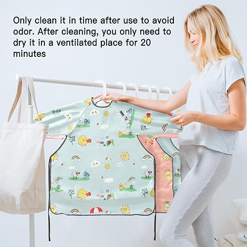 Miniatura 8 de PewinGo BLW Bib Highchair Cover for Baby & Long Sleeve Bibs,Waterproof, Easy to Clean, Machine Washable,Comfortable