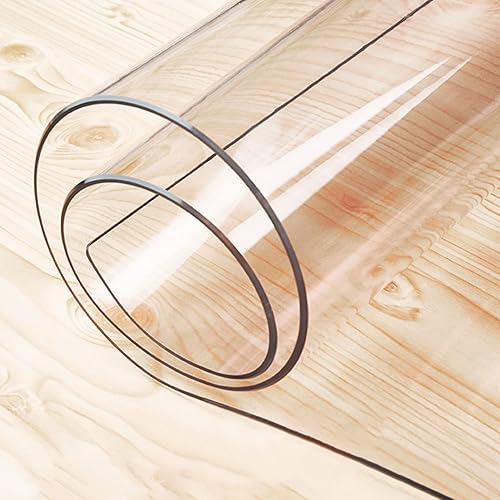 Miniatura 6 de Halyuhn Paquete de 2 protectores de mesa transparentes de 12 x 48 pulgadas, protector de vinilo antideslizante para muebles de 0.059 in de grosor,