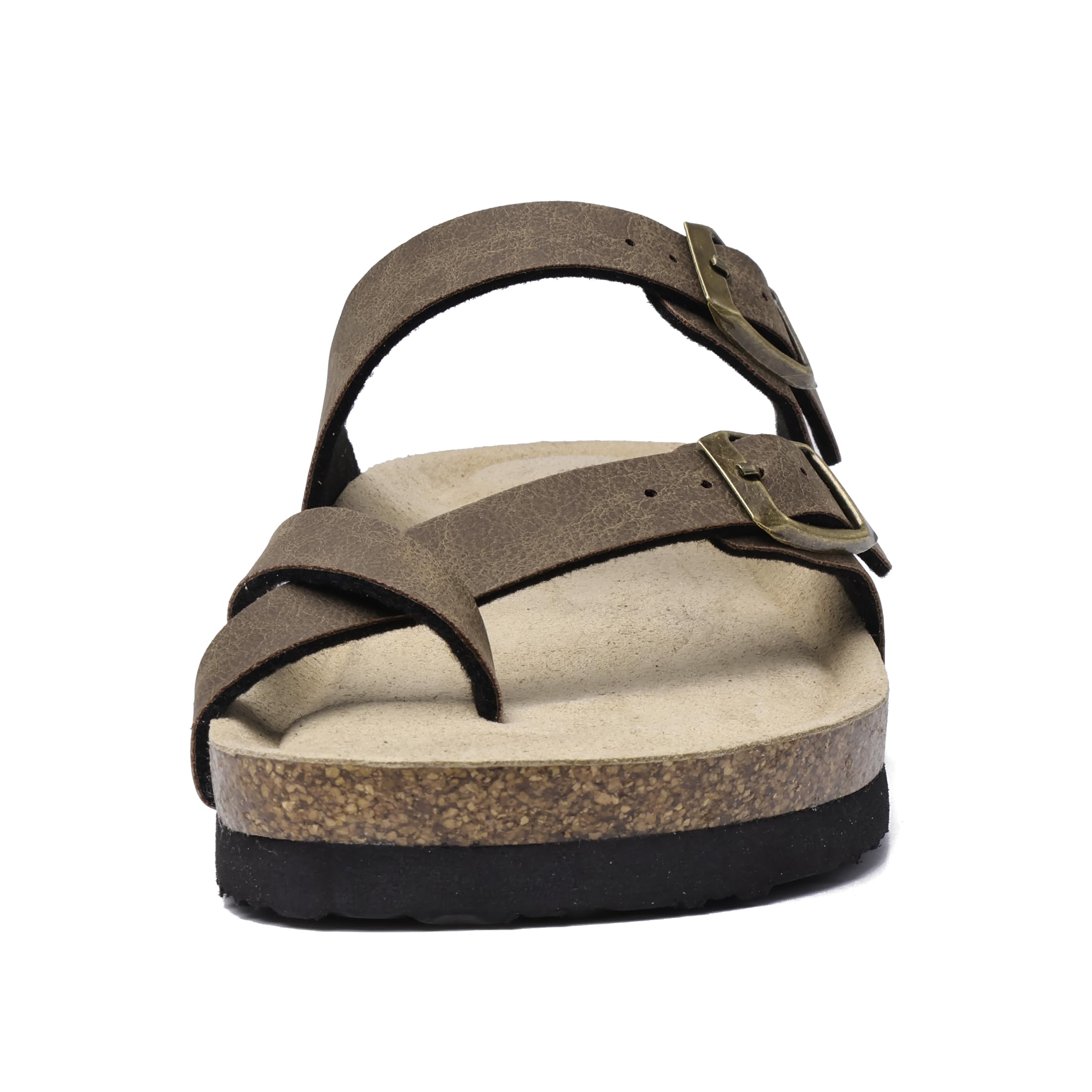 Mesing Ciabatte Infradito Donna Uomo Estive con Plantare in Sughero Comodi Sandali Ortopedici Pelle Scamosciata Antiscivolo Pantofole