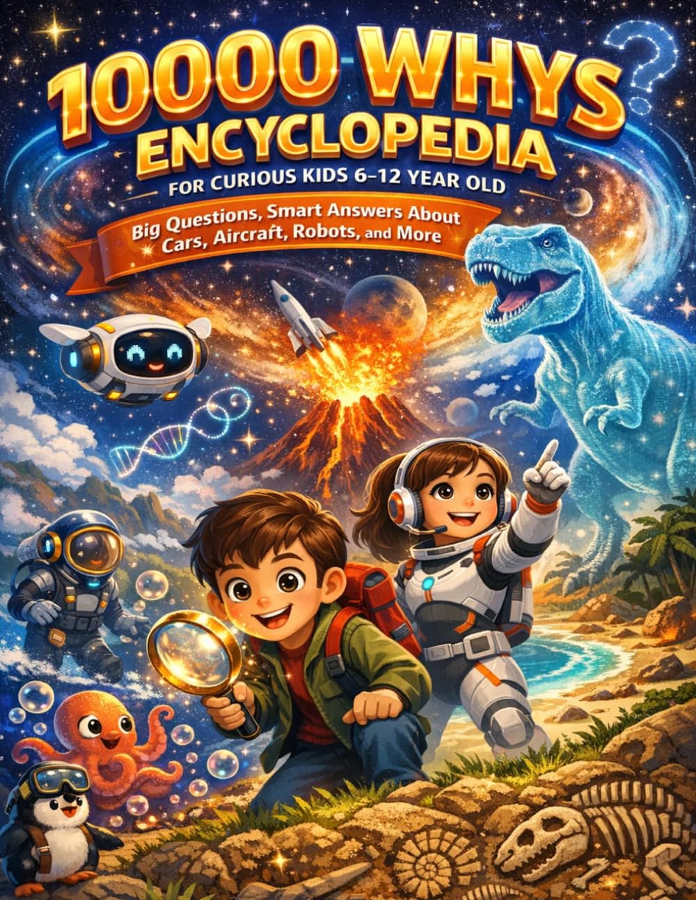 10000 Whys Encyclopedia for Curious Kids 6–12 Year Old: Big Questions, Smart Answers About Cars, Aircraft, Robots, and More