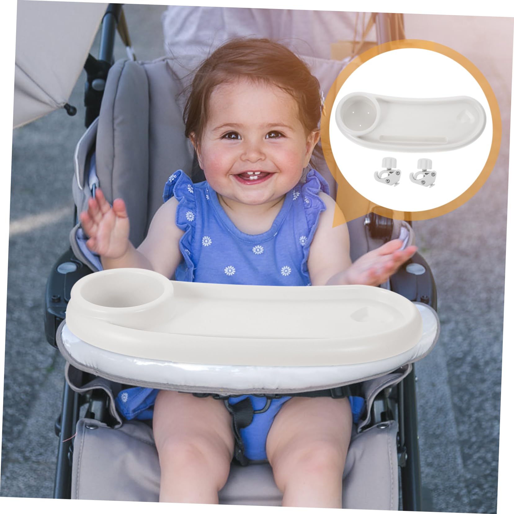 Vassoio Per Passeggini Portabibite Vassoio Rimovibile Per Snack e Compatibile La Maggior Parte Dei Carrozzine Accessorio e Facile