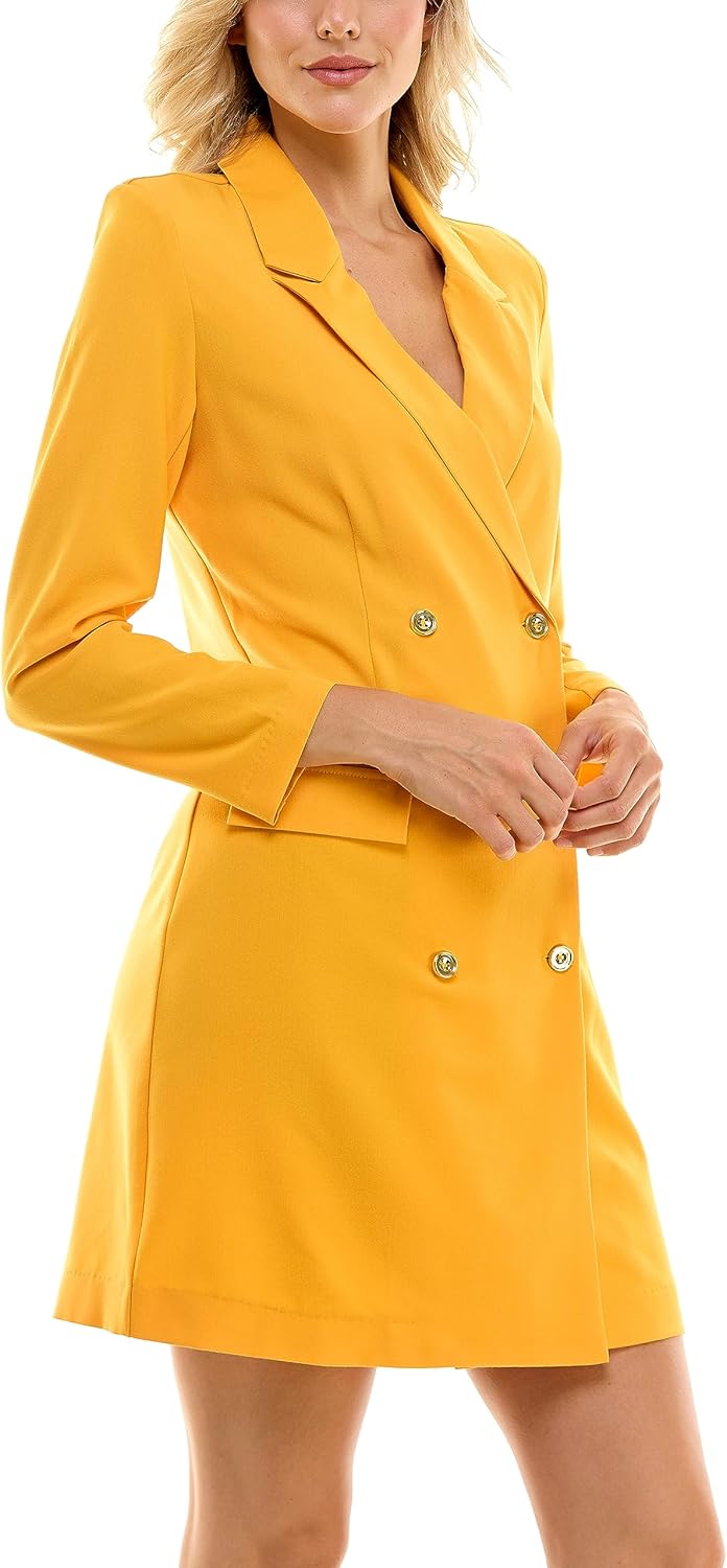 Sharagano Womens Versatile Stretch Sharkskin Blazer Dress - Image 3