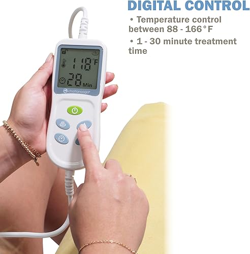 Miniatura 2 de Chattanooga TheraTherm - Almohadilla térmica digital húmeda para alivio temporal del dolor, tamaño estándar de 14 x 27 pulgadas, con una bolsa de