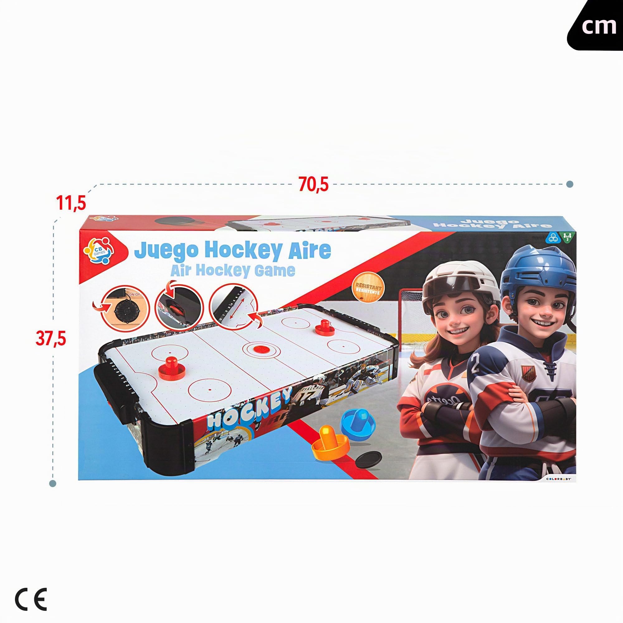 Color Baby Air Hockey Tisch Pro Championship