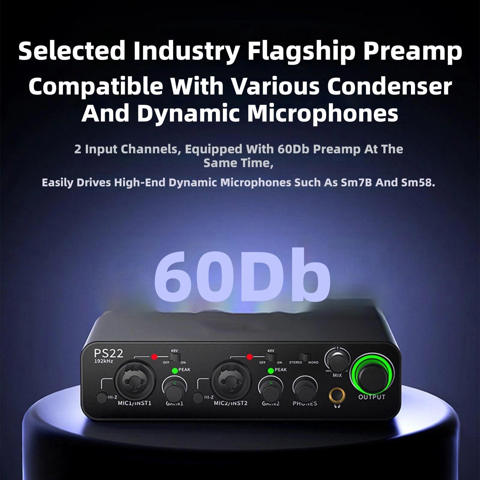 Interfacce audio USB professionali a 24 bit / 192 kHz per e streaming con ingressi multipli Plug and Play Scheda audio Plug and Play per podcast