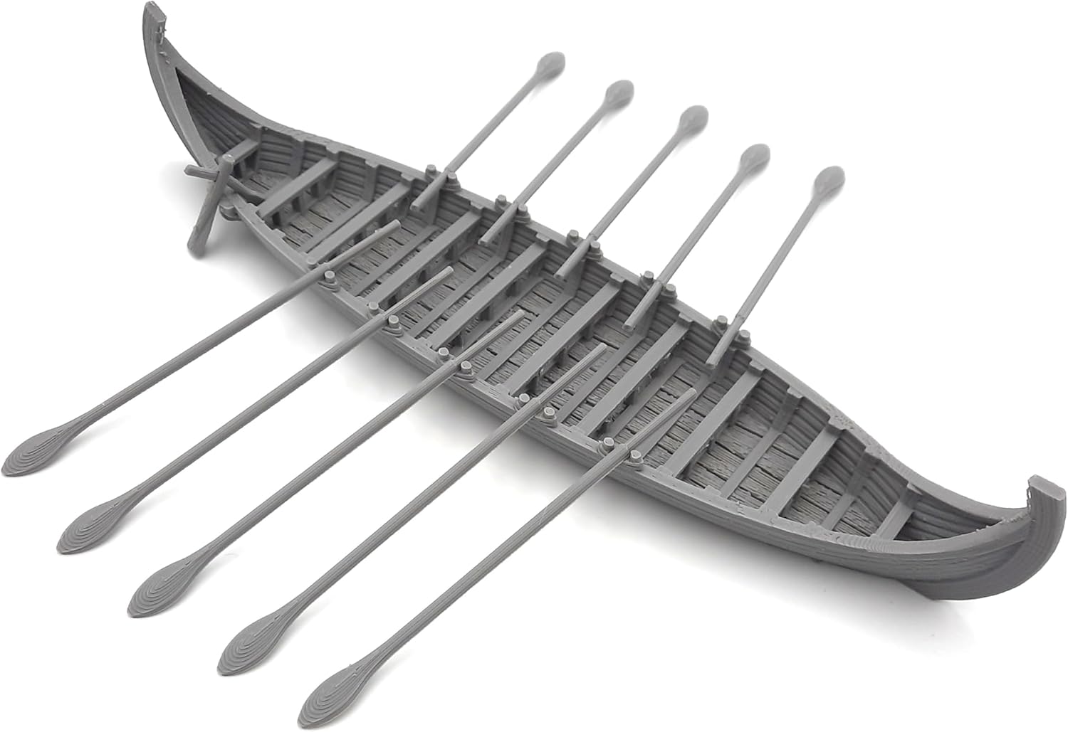 Viking Boat - RPG - Pathfinder - Fate of The Norns - Figurine Miniature (Gray/Unpainted) (Knarr)