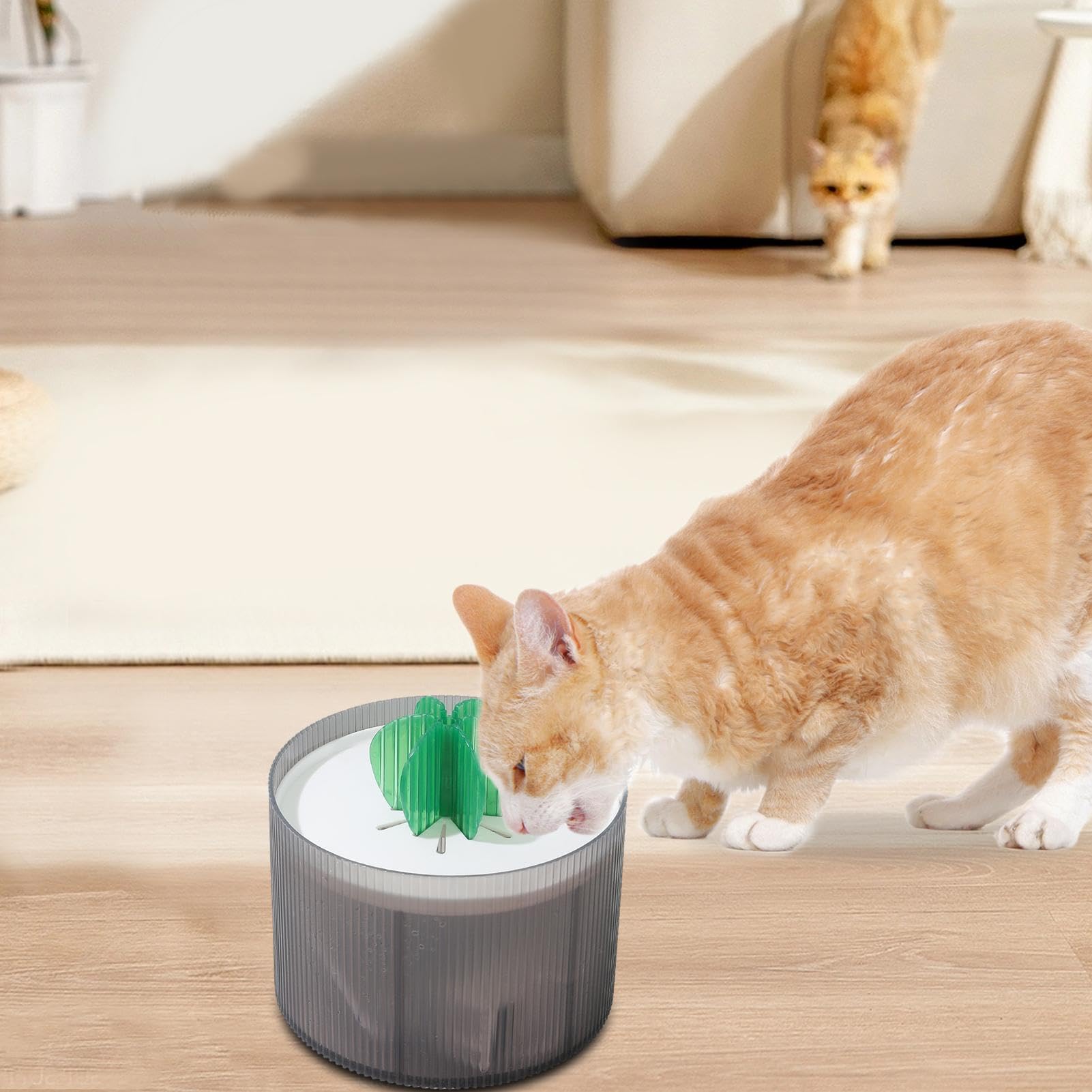 comedero automático para Gatos, Comedero eléctrico for Perros, Bebedero de Gran Capacidad for jardín, balcón o Garaje(Grey,C)