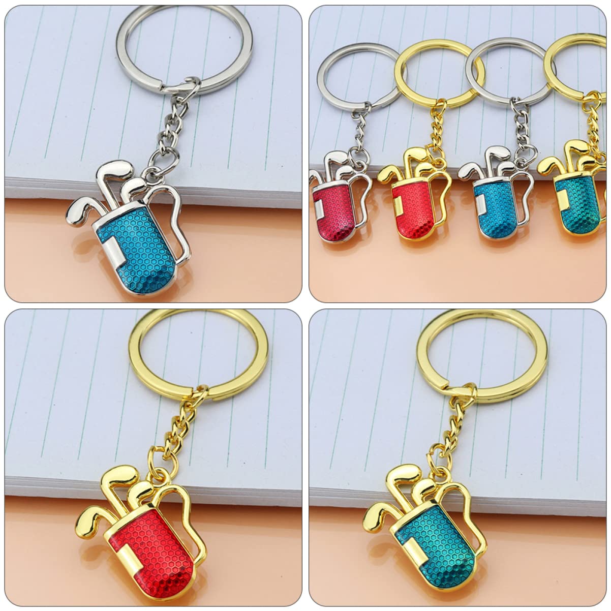 LIFKOME 12 Piezas Colgante De Llavero Bolso Llavero Carro Llavero Titular De La Llave Fob Llavero Deportivo Llavero De Regalo Llavero De Canasta De Golf Aleación De Zinc Metal Relleno