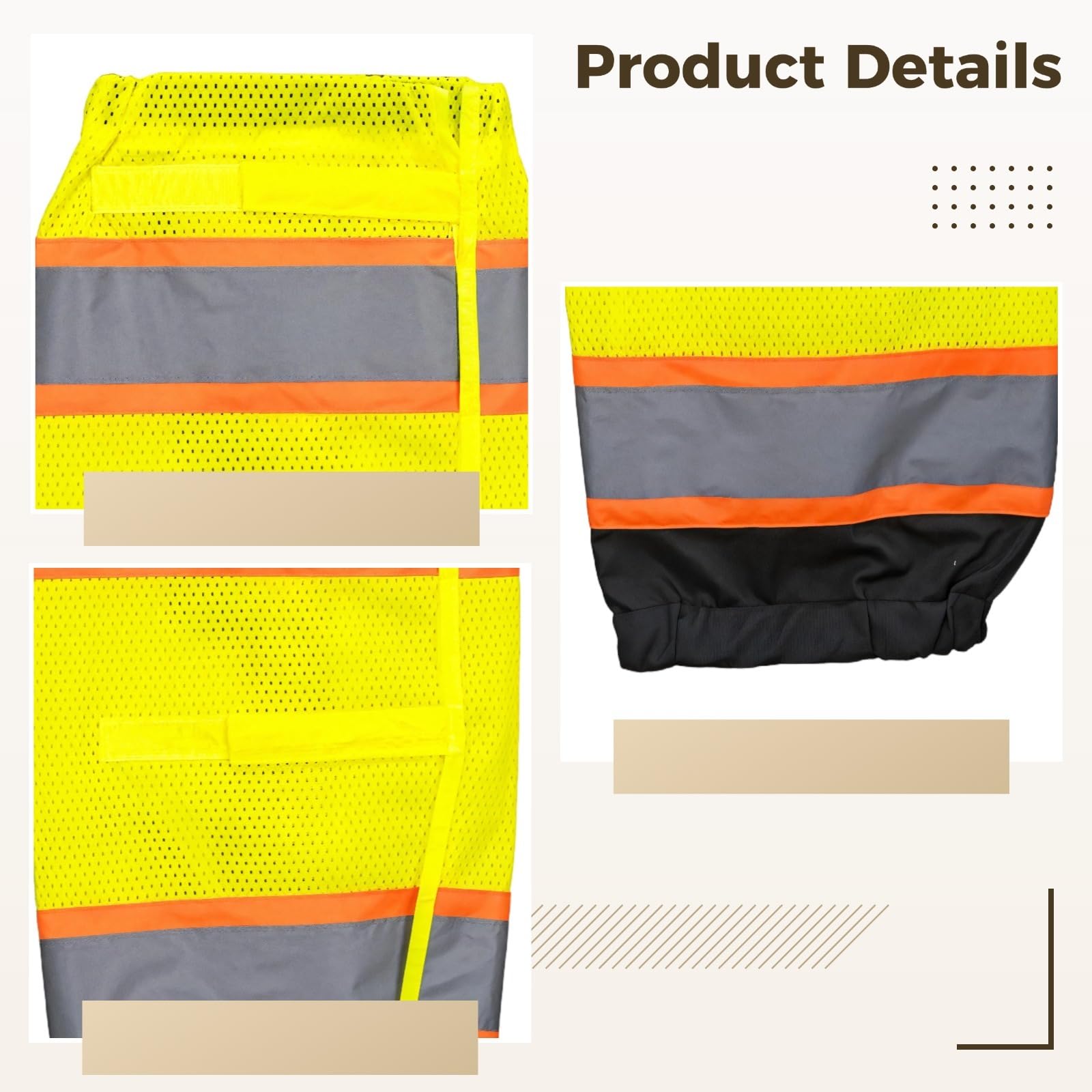 2 polainas reflectantes para senderismo y ciclismo, malla transpirable, ajustable, impermeable para visibilidad nocturna