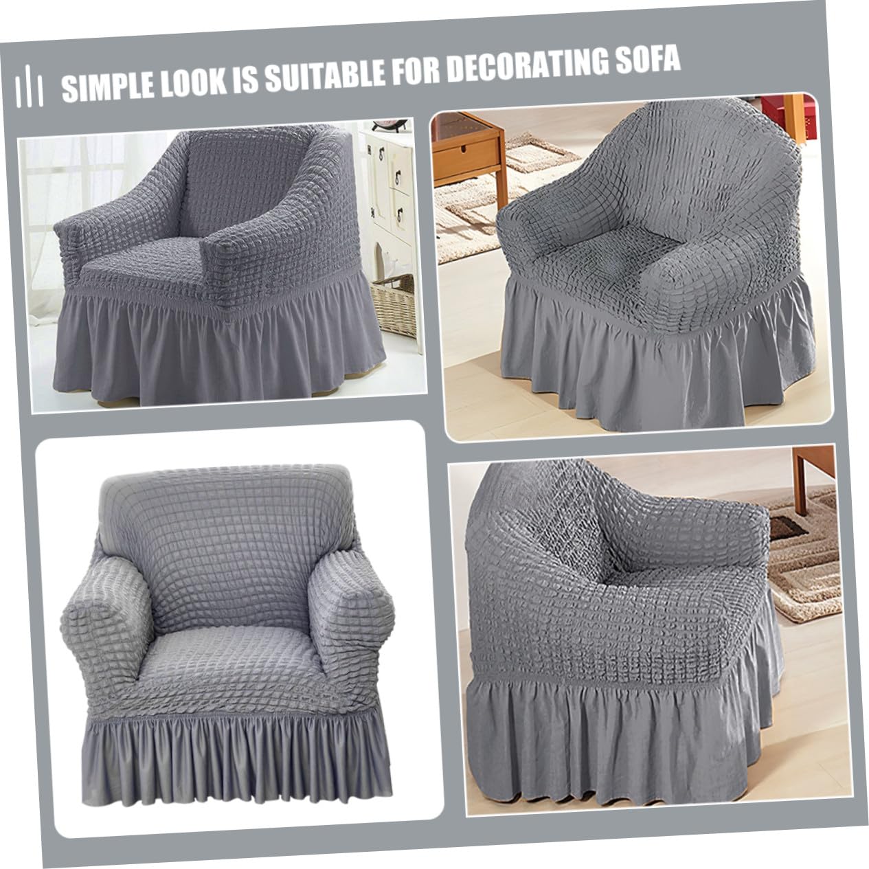 Toyvian Stretch Sofabezug Polyester Polyurethan Couchschutz für Relaxsessel mit Tasche Wohnzimmer Schonbezug Schutzhülle