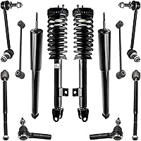 Vista 151 de Detroit Axle - Kit de puntales delanteros para Ford 2000-2004 Focus 2 puntales con muelle helicoidal 2 brazos de control inferiores con rótulas 2001