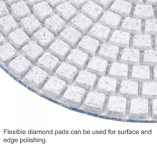 Miniatura 3 de uxcell Almohadilla de pulido de diamante de 5 pulgadas, 50 granos de molienda húmedaseca para piso de encimera de mármol de hormigón de piedra, 2