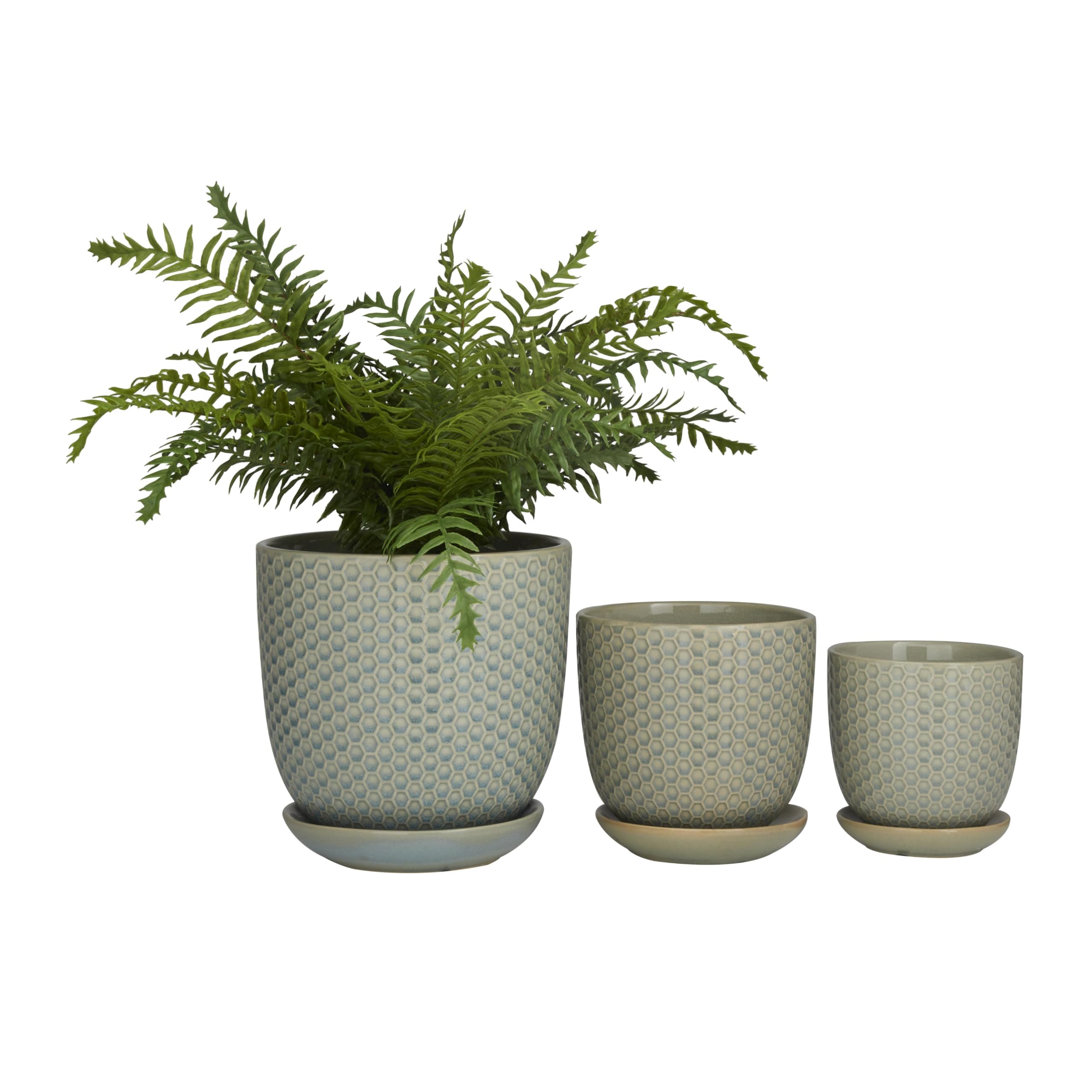 Pots de fleurs gris clair Deco 79 en porcelaine moderne pour plantes d'intérieur