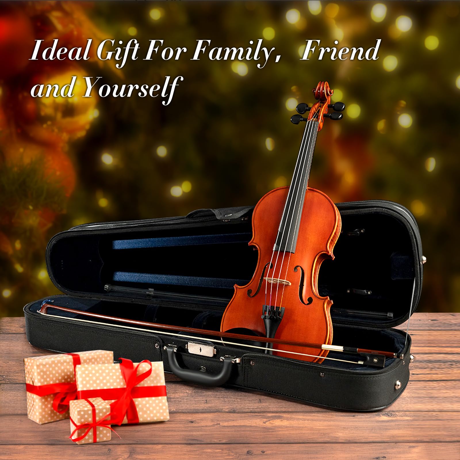 Franz Hoffmann Amadeus Solid Wood 4/4 Violin for Beginners, Violin