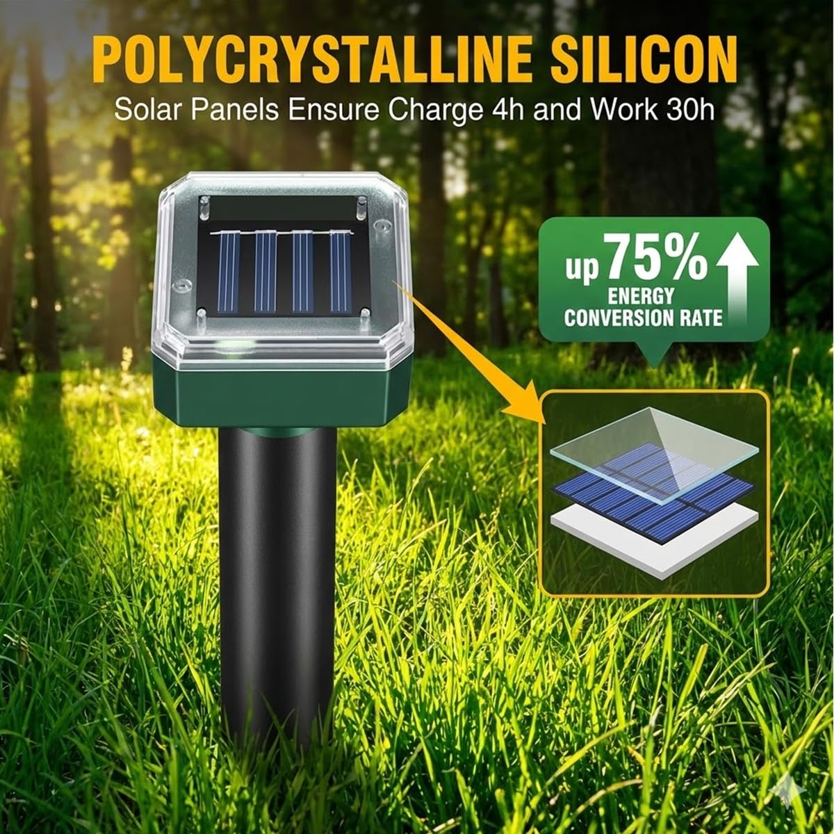 Solarbetriebener Maulwurfschreck 10 Pack Schlangenabwehr Outdoor, Gopher Abwehr für Rasen Garten Hof, Maulwurf- und Wühlmausvertreiber Wasserdicht, Effektiv Abwehr Gophers Schlange