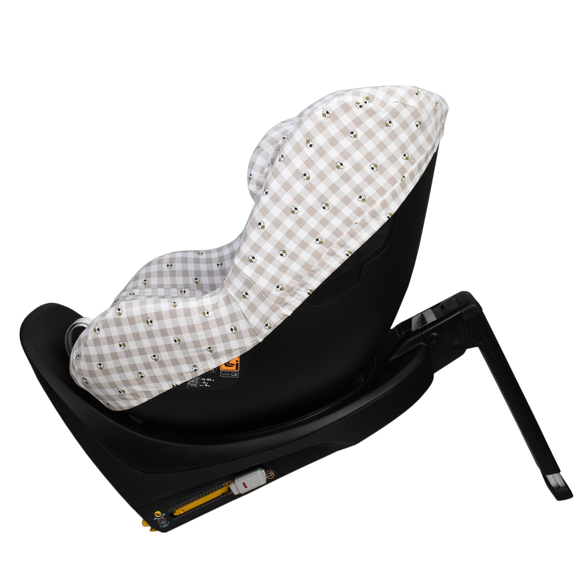 JYOKO Kids Funda de algodón para Silla de Coche Compatible con Maxi Cosi Mica Eco I-Size (Picnic Vichy)