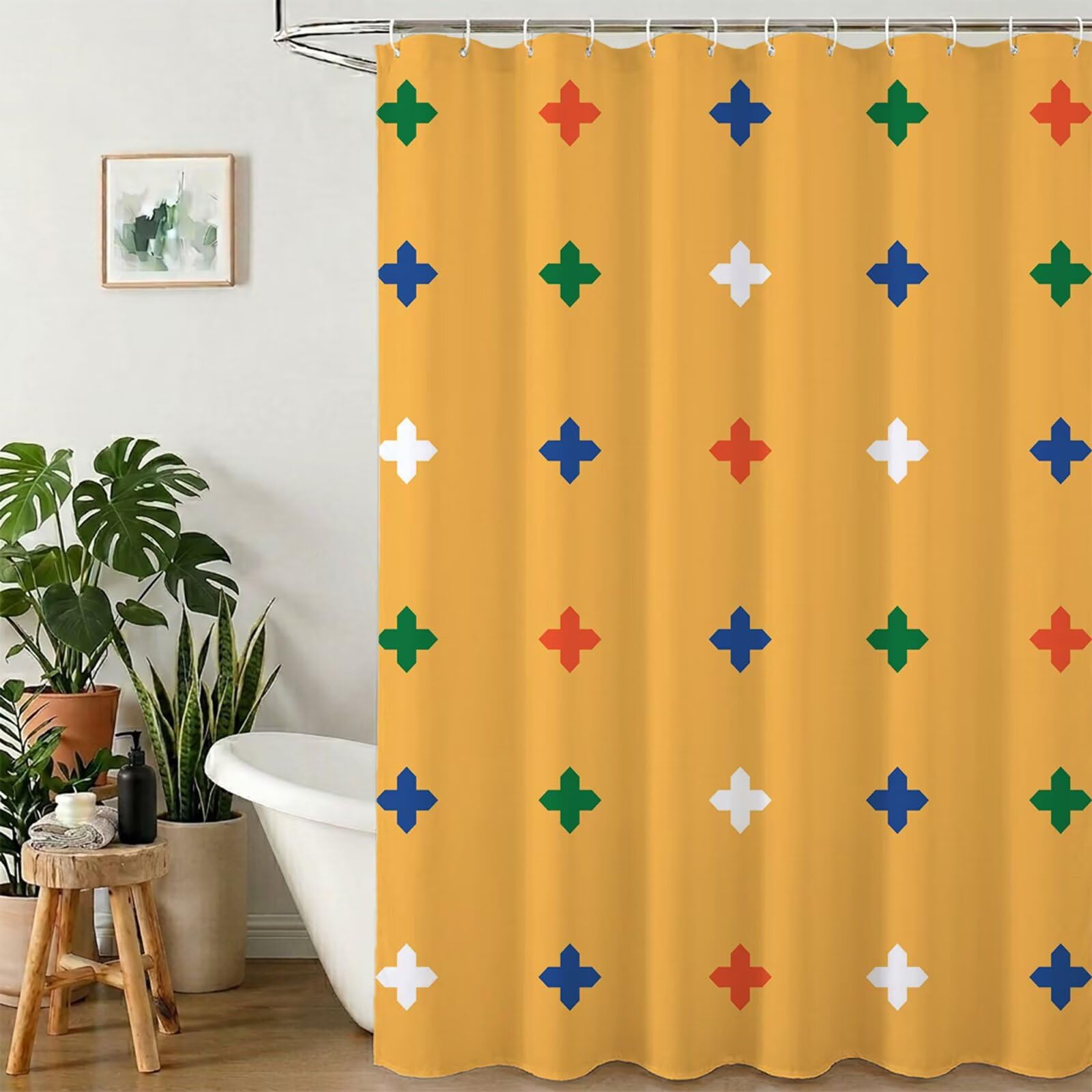 Rideau de douche anti-moisissure lavable en tissu imperméable