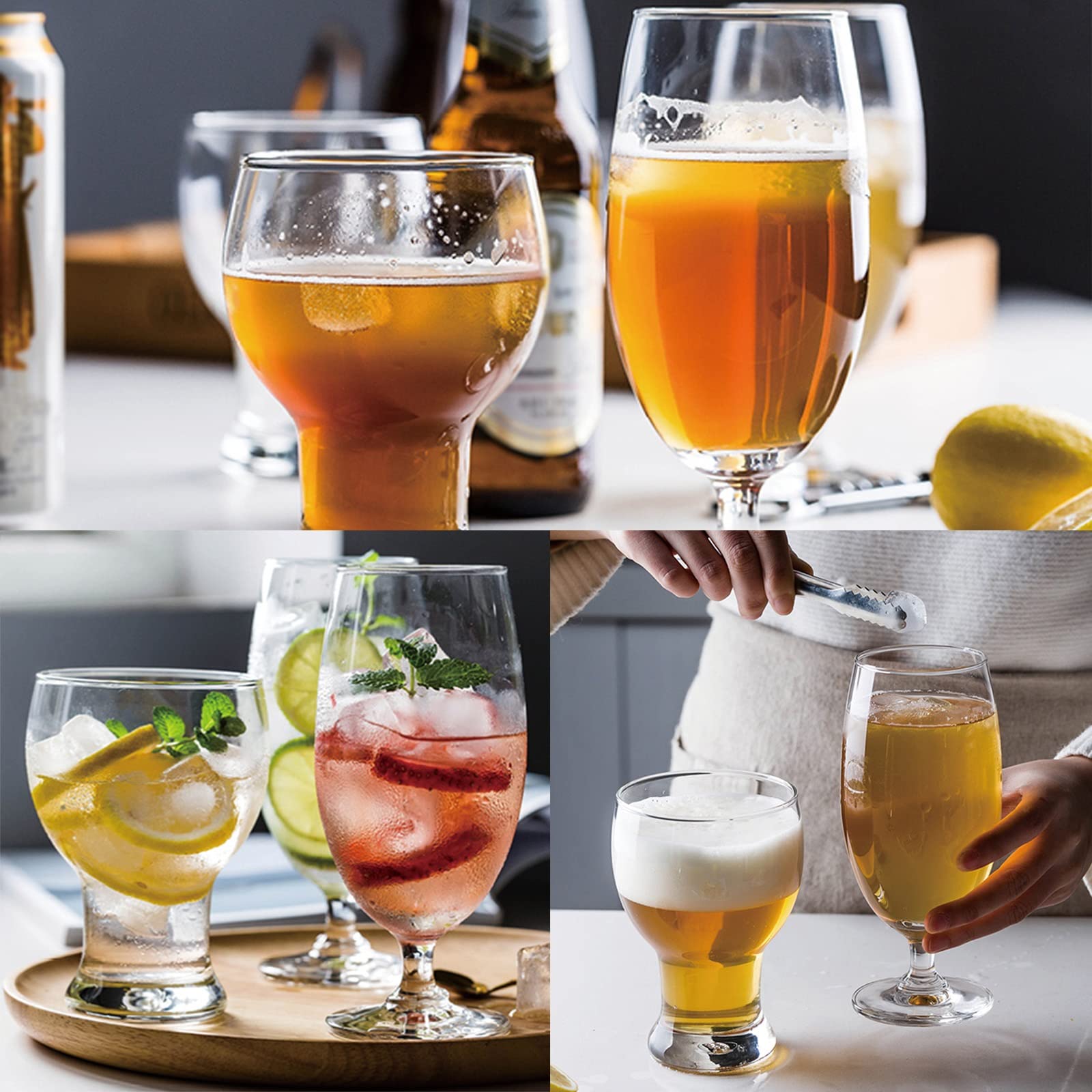 HJXGQJM Jarro De Cerveza, Copas De Cóctel 6 Piezas, Copas De Vino Degustación,Perfecto for Familias, Restaurantes Y Fiestas, Apto for Vino Espumoso, Copas Vino Cristal Copas de Vino(13cm)