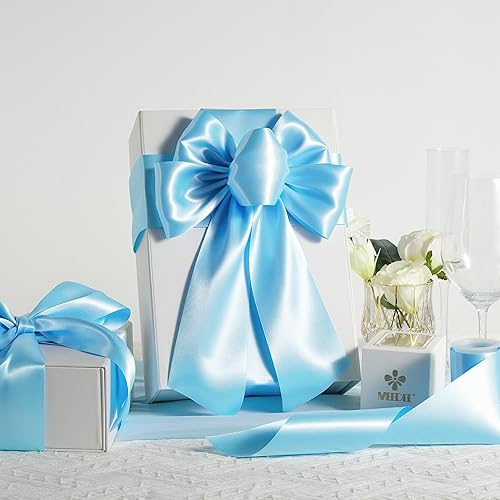 Vista 780 de MEEDEE Orange Satin Ribbon - 1.5 inch Double Faced Satin Ribbon, 50 Yards - Neon Tangerine - For Christmas, Thanksgiving, Halloween, Weddings