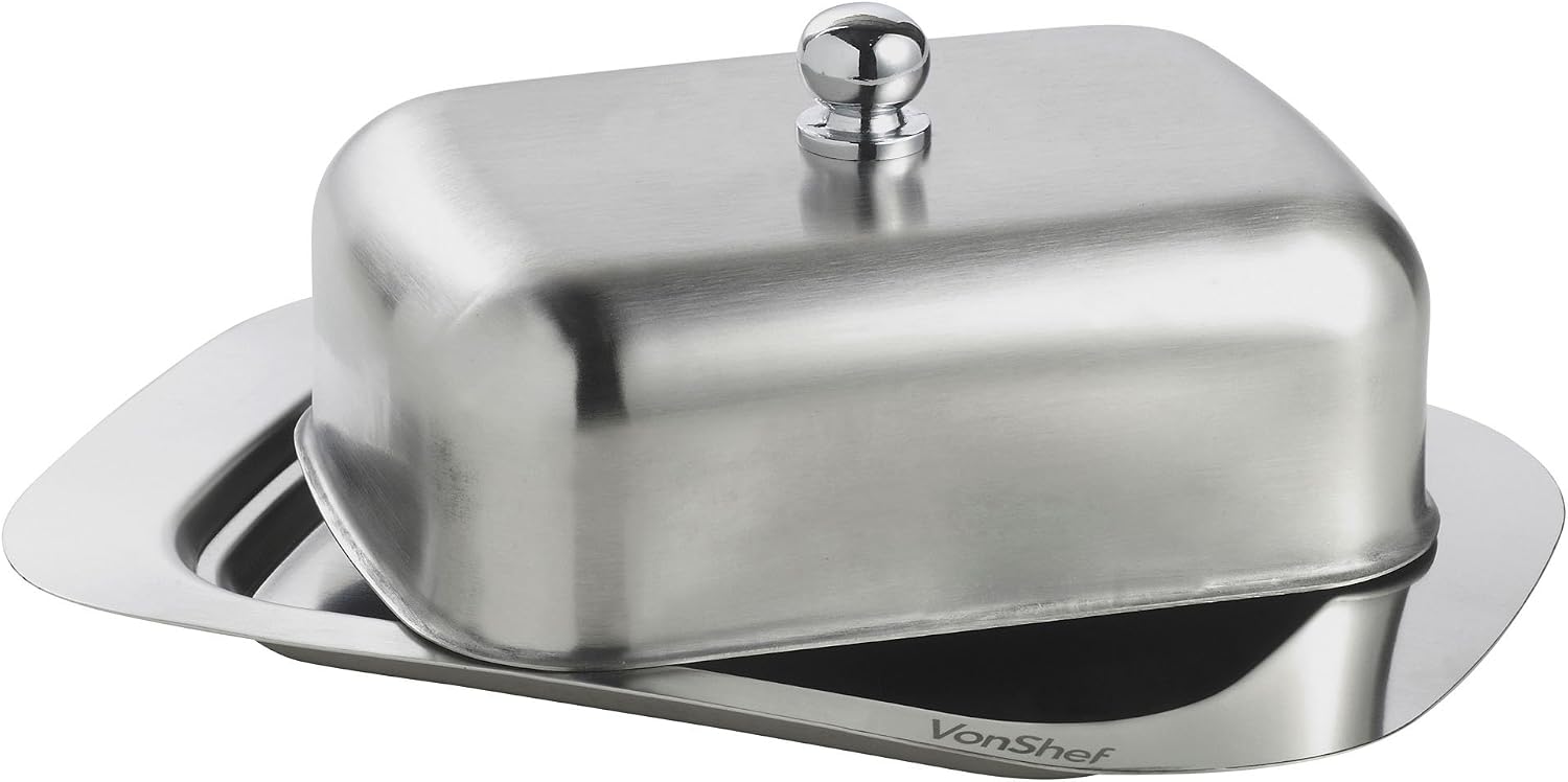 Stainless Steel Butter Dish with Lid