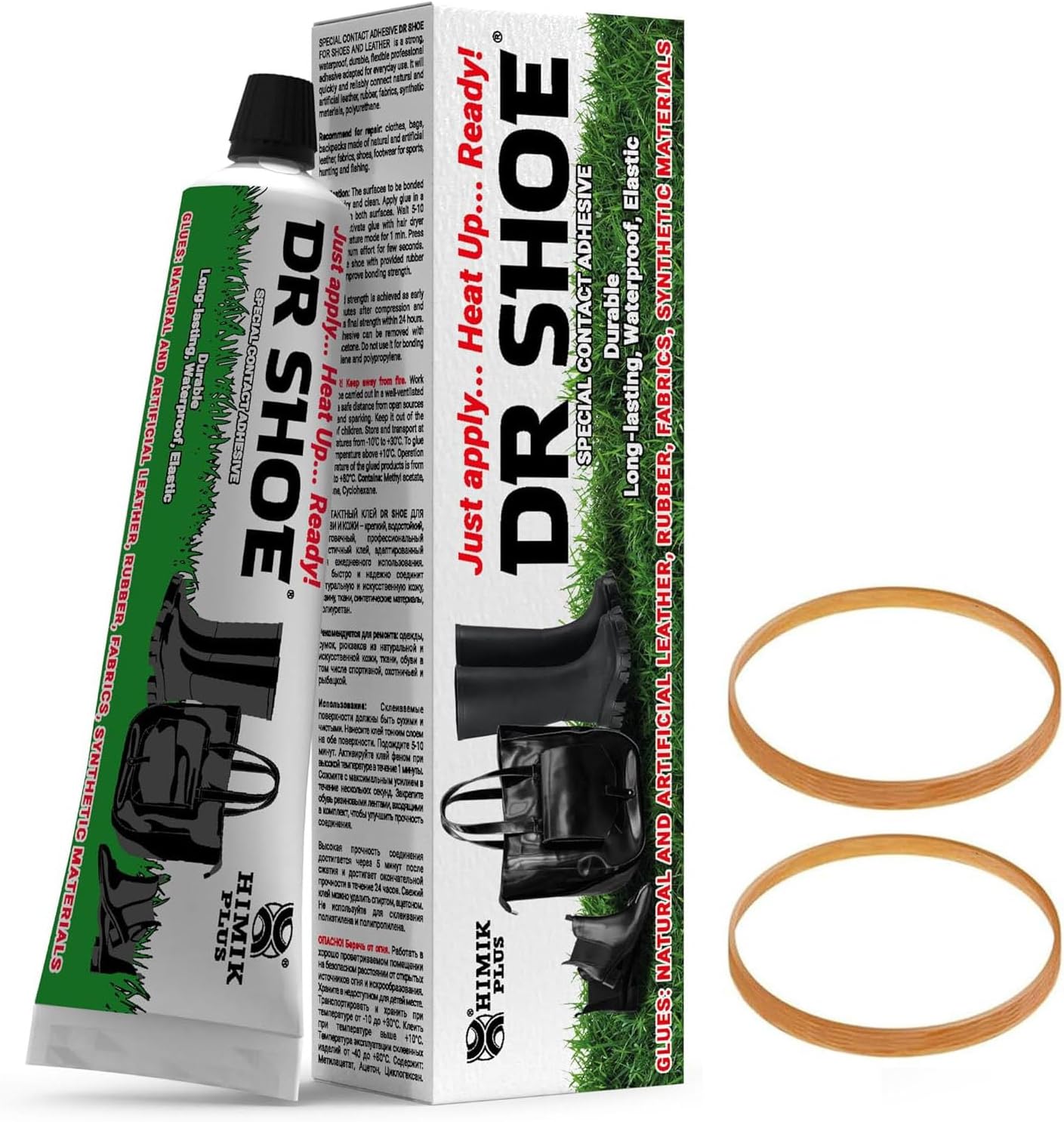 Dr.Shoe Contact Adhesive Glue for Shoes Repair Soles - 40ML Waterproof Universal Transparent Fabric Glue for Clothes, Boots, Synthetic, Rubber, and Leather Fix - Shoe Heel Repair