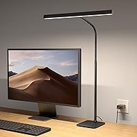 Vista 1 de SUPERDANNY Lámpara LED de escritorio para el hogar y la oficina, luz para el cuidado de los ojos con base, lámpara de 12W con control táctil, 3