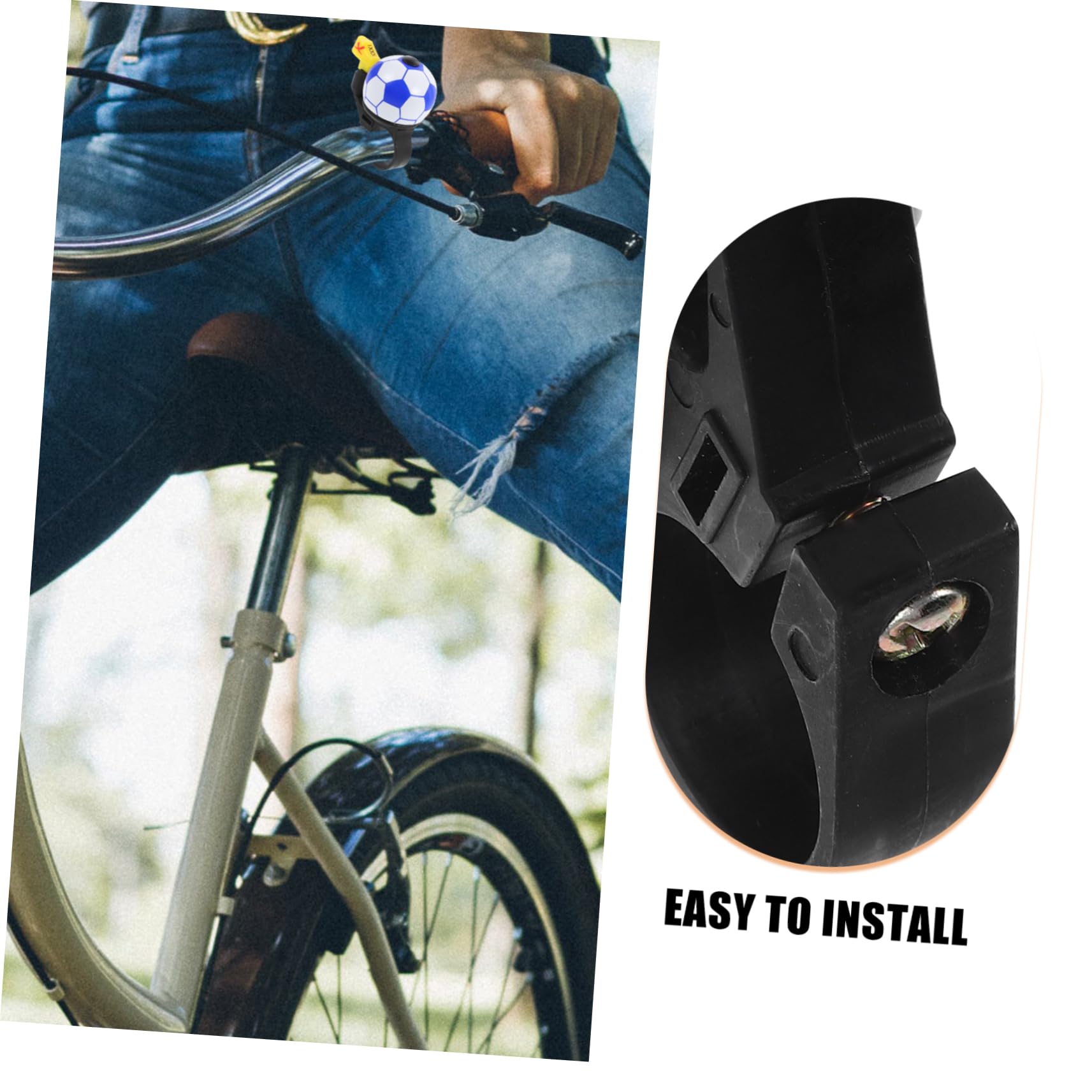 BESPORTBLE Professional Mountain Cycling Bell Loud Novelty Bike Bell for Durable Accessory for Bicycles Soccer Design Bright Colors