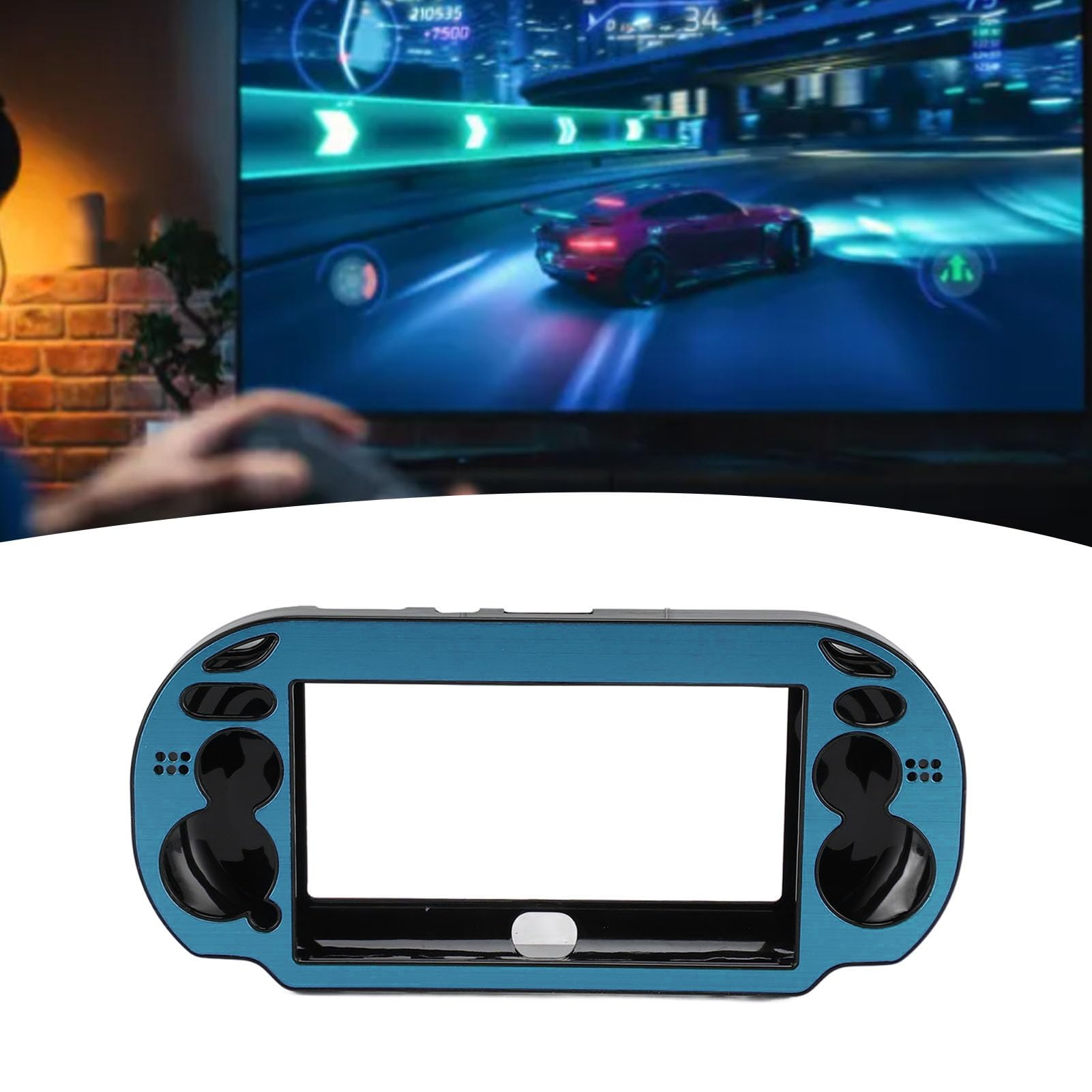 Étui de Protect Métallique en Aluminium coloré pour Console 1000, pour Coque avec Composant clé Accessible, sablé (Bleu Clair)