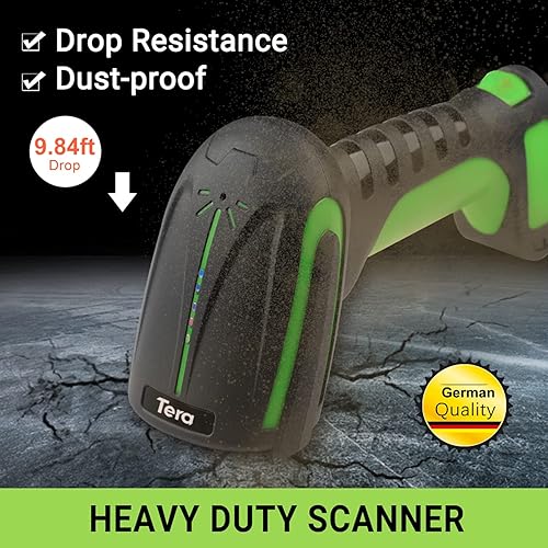 Miniatura 9 de Tera Pro Extreme Performance - Escáner de código de barras QR de grado industrial 1D 2D con cable con soporte resistente a caídas a prueba de polvo,