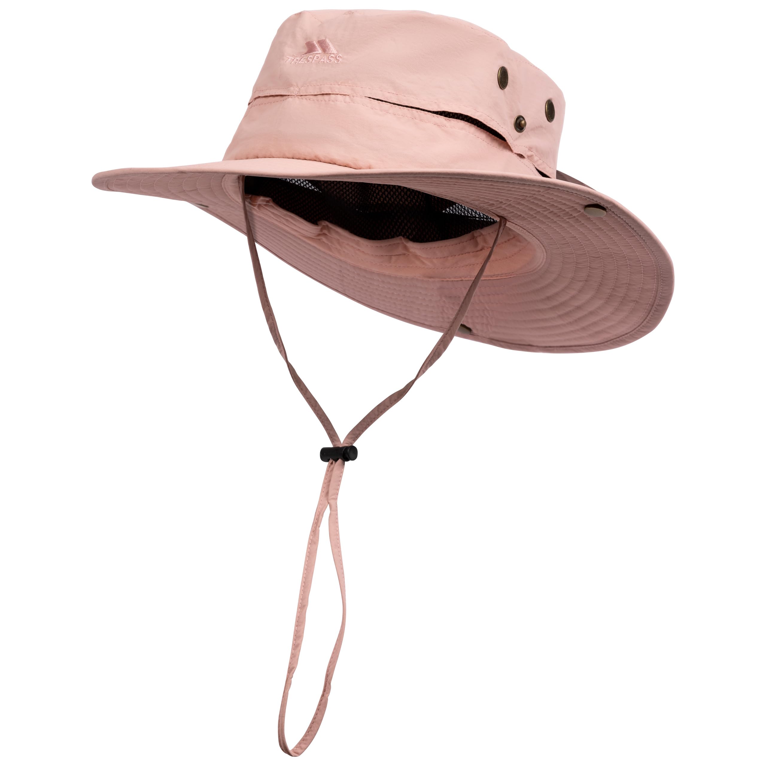 Trespass Unisex Misty Rose Hat Wyles - Upf 50 Sun Hats, Wide Brim Boonie Hat, Sun Hat For Fishing, Hiking, Walking, Gardening, Breathable Hat With Chin Strap, Outdoor Uv Protection
