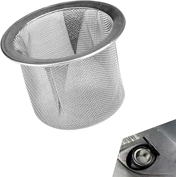 Windshield Washer Fluid Reservoir Inlet Filter, Stainless Steel Automotive Windshield Washer Fluid Inlet Screen, Compatible with Model 3/Y Silver