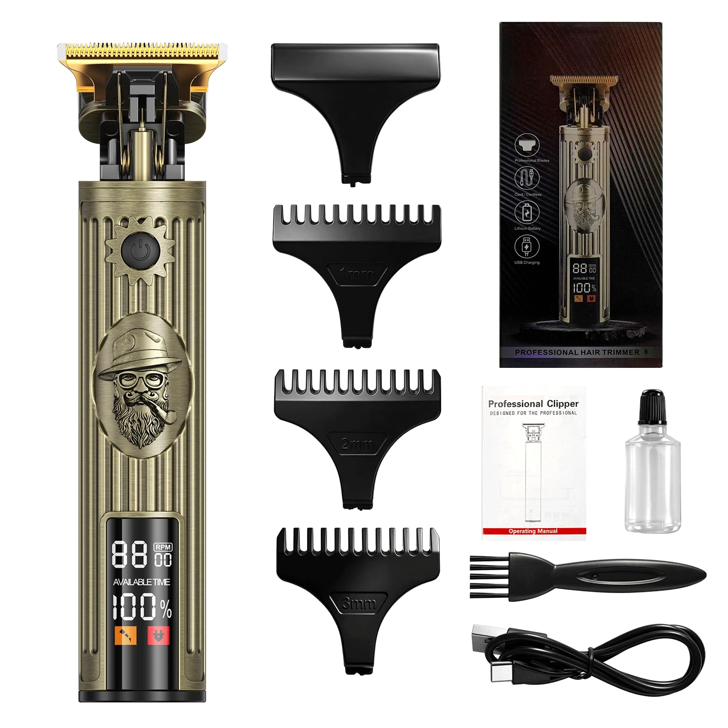 Beard Trimmer for Men-Hair Clippers for Men Bronze