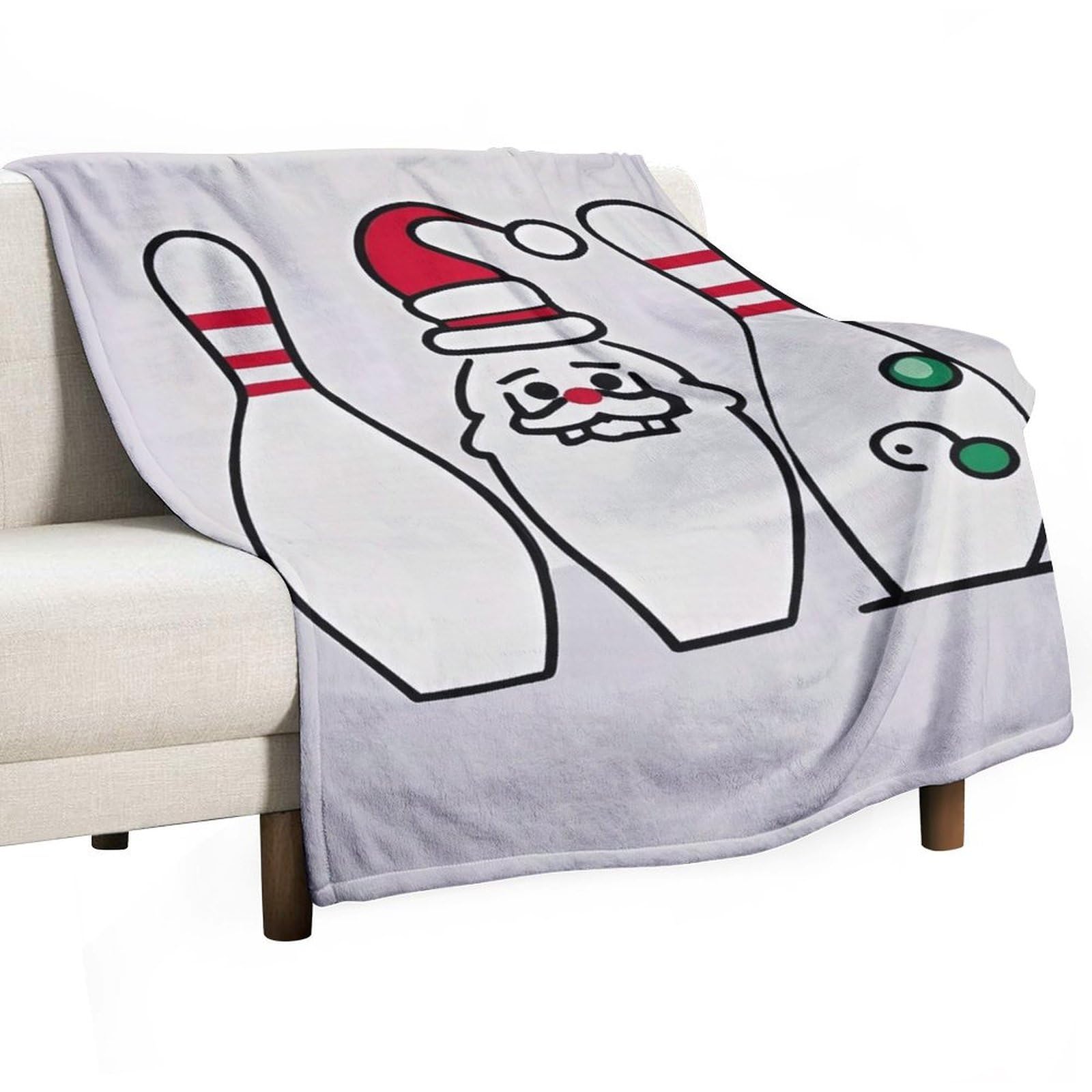 Couverture en flanelle Père Noël 168x229 cm jeté de lit doux