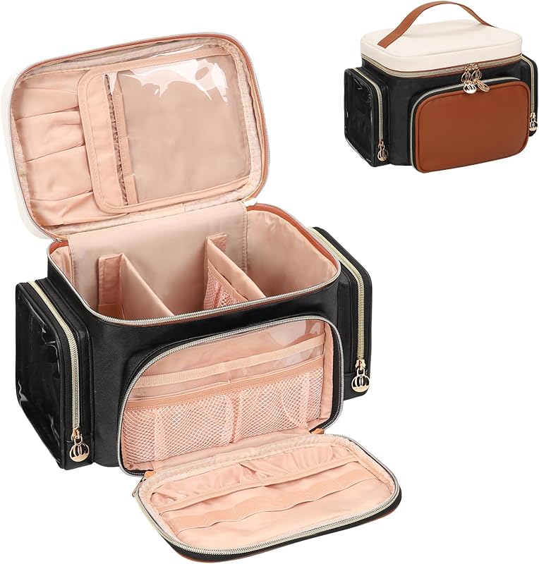 Necessaire grande Bagmoly para maquiagem, marrom